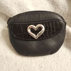 Brighton Vintage Heart Soft Leather Zippered Coin Purse